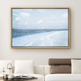 thumbnail image 2 of PixonSign Framed Canvas Print Wall Art Blue Ocean Waves Along Beach Shore Nature Wilderness Photography Realism Contemporary Scenic Dramatic Blue for Living Room, Bedroom, Office - 16"x24" Natural, 2 of 5