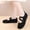 Black, variant on Women's Casual Sport Mary Jane Walking Shoes, Breathable Hollow Mesh Design with Cushion Sole and Non Slip Grip, Lace up Sneakers for Gym Daily Wear