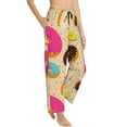 thumbnail image 2 of Naloa Donuts Print Women’s Ultra-Soft Comfy Pajama Lounge Pants with Pockets & Drawstring, 2 of 8