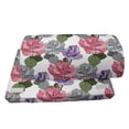thumbnail image 4 of Flowers Foot Rest, Floral Theme Botanical Illustration Pink and Purple Roses Along Green Leaves, Non-Slip Backing Adjustable Ergonomic Memory Foam Leg Support for Office, Multicolor, by Ambesonne, 4 of 5