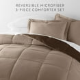 thumbnail image 3 of All Season Reversible Comforter Set Breathable Cool in Taupe & Chocolate Brown Full/Queen Size Bedding by Comfort Canopy, 3 of 19