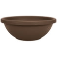 thumbnail image 1 of HC Companies 14 Inch Classic Plastic Garden Round Bowl Planter Pot, Chocolate, 1 of 7