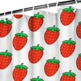 thumbnail image 3 of Red Strawberry Plants White Pattern Shower Curtain 72"x72" ,Bathroom Decorative Shower Curtains Set with 12 Hooks,Modern Waterproof Washable Shower Curtain, 3 of 6