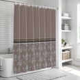 thumbnail image 5 of Boho Brown Flower Shower Curtain Set - Standard 72" x 72" Washable Bathtub Curtain with 12 Hooks, Abstract Bohemia Pesley Floral Waterproof Fabric Stall Shower Curtains for Bathroom/Bathtub Décor, 5 of 6