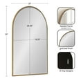 thumbnail image 6 of Kate and Laurel Gwendolyn Antique Beaded Arch Wall Mirror, 20 x 30, Gold, Sophisticated Vintage Bathroom Mirror Wall Decor with Detailed, Beaded Frame, 6 of 9