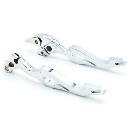 Brake Lever Grips - Krator (1987-2012) Honda CBR 600 F1 F2 F3 F4 F4i 900RR Billet Aluminum Chrome Brake and Clutch Flame Hand Grips Levers Left and Right One Pair Motorcycle