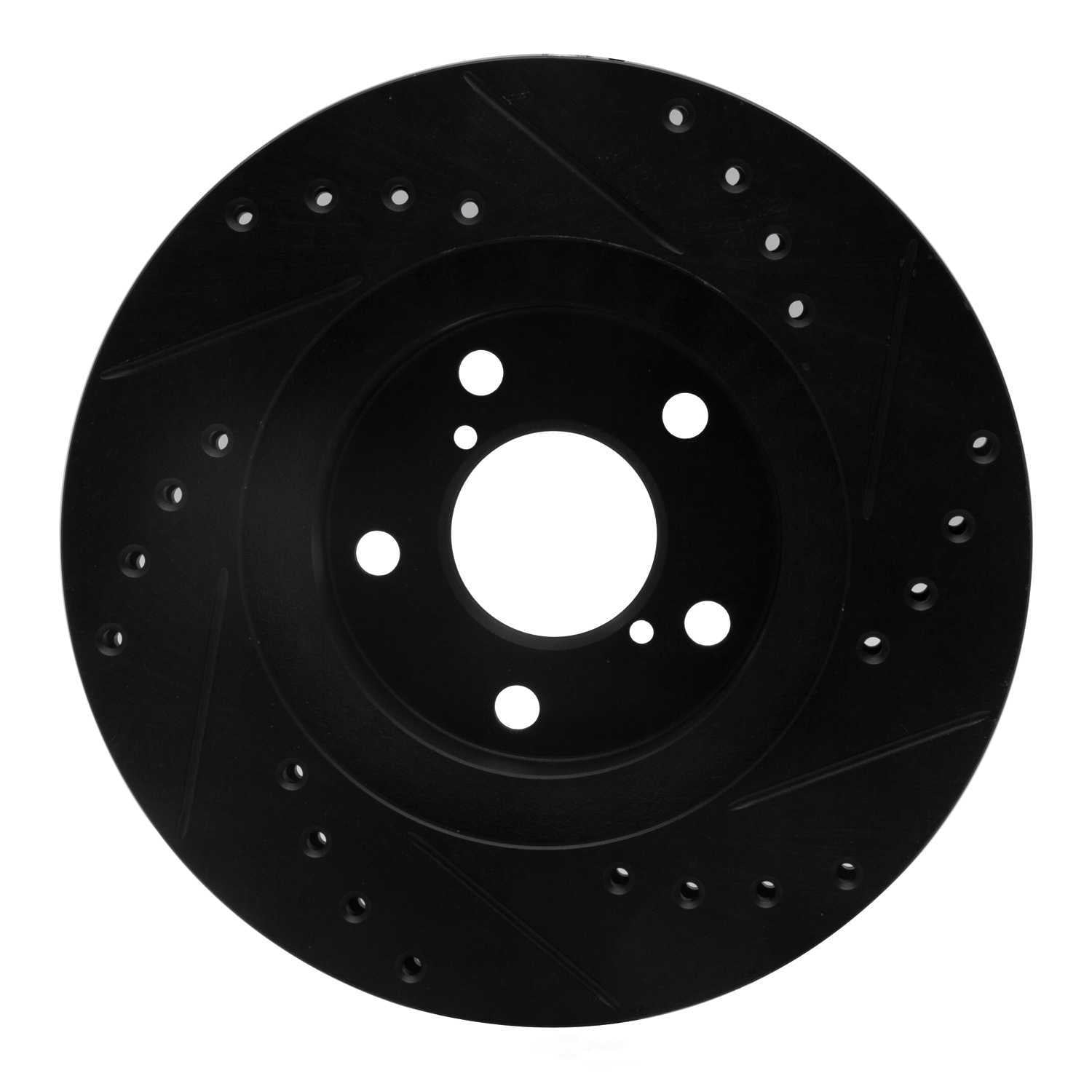 Dynamic Friction Company 633-13007L DFC Brake Rotor - Drilled And Slotted - Black