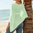 thumbnail image 5 of Women Asymmetrical Off Shoulder Beach Cover Up Wrap Sun Shawl,Green,One Size, 5 of 5
