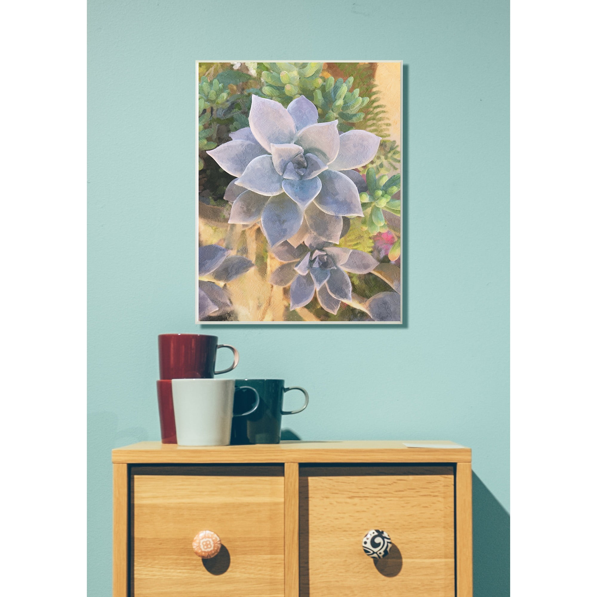 The Stupell Home Decor Collection Succulent Plant Desert Party Painting Oversized Wall Plaque Art, 12.5 x 0.5 x 18.5