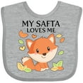 thumbnail image 3 of Inktastic My Safta Loves Me- Little Fox Boys or Girls Baby Bib, 3 of 4