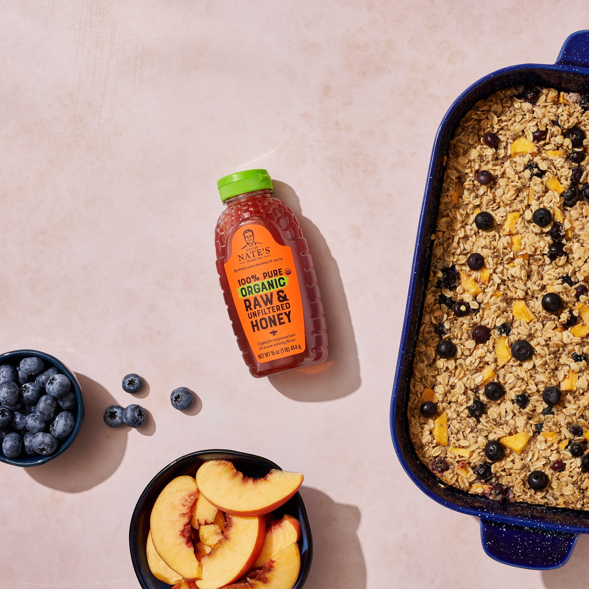 Nature Nate's Organic Honey 100 Pure, Raw & Unfiltered Honey 32 fl