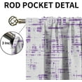 thumbnail image 5 of Indigo Eggplant Purple Stripe Blackout Curtains & Drapes, Retro Vintage 60s 70s Large Pinch Pleated Curtains, Wind Blocking and Light Blocking Window Shades for Living Room Bedroom-W42xL63in, 5 of 6