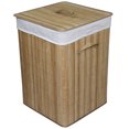 thumbnail image 1 of 19.75 Inch Square Folding Bamboo Laundry Basket With Handle, 1 of 1