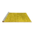 thumbnail image 2 of Ahgly Company Machine Washable Indoor Rectangle Abstract Yellow Contemporary Area Rugs, 2' x 3', 2 of 4
