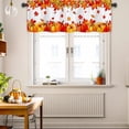 thumbnail image 3 of dinii Fall Valances for Windows, Maple Pumpkin Fall Kitchen Curtains Valances, Rod Pocket Thanksgiving Valance for Kitchen 54'''' W x 18'''' L, 1 Panel, 3 of 6
