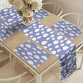 thumbnail image 2 of Ambesonne Rain Table Runner & Placemats, Sleeping Clouds Umbrellas, Placemat 4 pcs + Runner 16"x72", Blue Grey Ceil Blue, 2 of 2