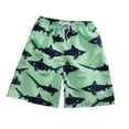 thumbnail image 6 of Beach Shorts Men Summer Beach Swimsuit Polyester Breathable Five Point Summer Shorts Swimming Trunks for Shopping Sports Party River Tracing Green XL, 6 of 8