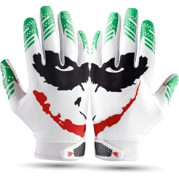 Lupine Rage Jester Football Receiver Gloves Elite Super Sticky , 1 Pair, Youth M-L