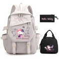 thumbnail image 1 of 3Pcs/set Hello Kitty Anime Backpack for Girl Boy Children Lunch Bags Student Teenager Bookbag Schoolbag Knapsack Women Rucksack, 1 of 5