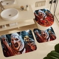 thumbnail image 6 of Terrifier Shower Curtain Set 4 Piece, Set Bathroom Sets with Rugs(Bath Mat,U Shape Mat Toilet Lid Cover Mat) Durable Bathroom Decor, 6 of 8