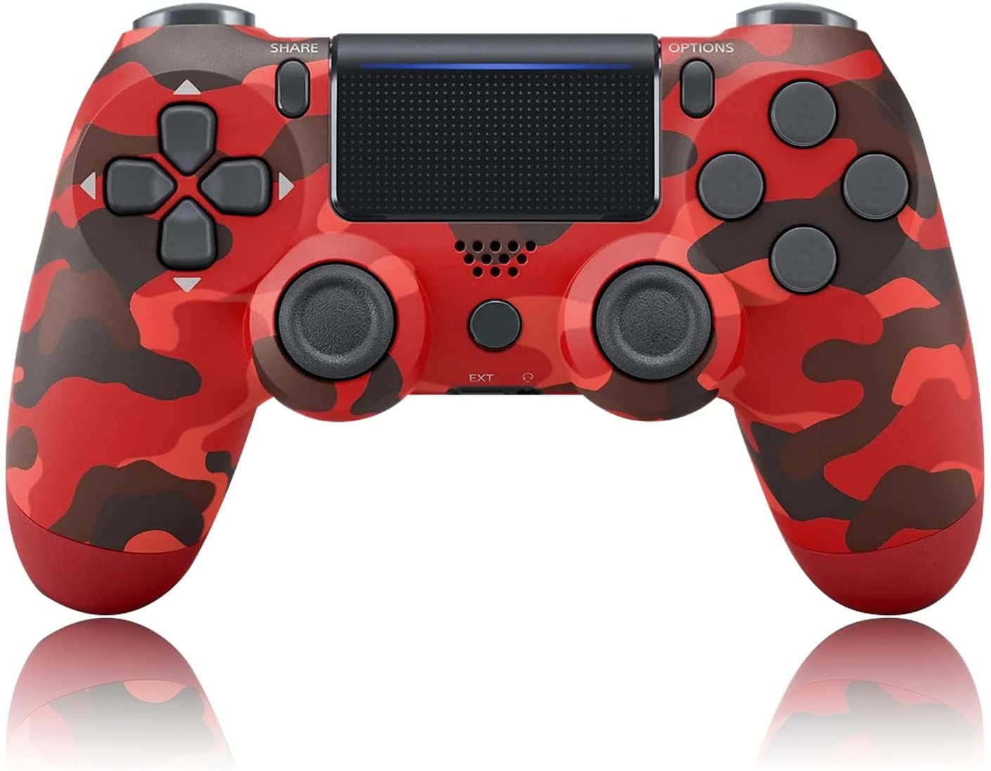 Remote Game Controller Joystick for Play Station 4/PS 4 Pro/Slim with Dual Vibration Audio Jack Camouflage Red Wireless Controller for PS-4 