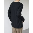 thumbnail image 4 of INCERUN Men's Long Sleeve Casual Loose Solid Color Knitted Top Pullover, 4 of 9