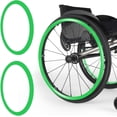 thumbnail image 1 of Silicone Wheelchair Push Rim Covers, 20/22/24inch 1 Pair Wheelchair Rear Wheel Push Ring Protective Cover, Non-slip Wear-Resistant Hand Push Cover, Cover for Improve Grip and Traction(Fluorescent gree, 1 of 7