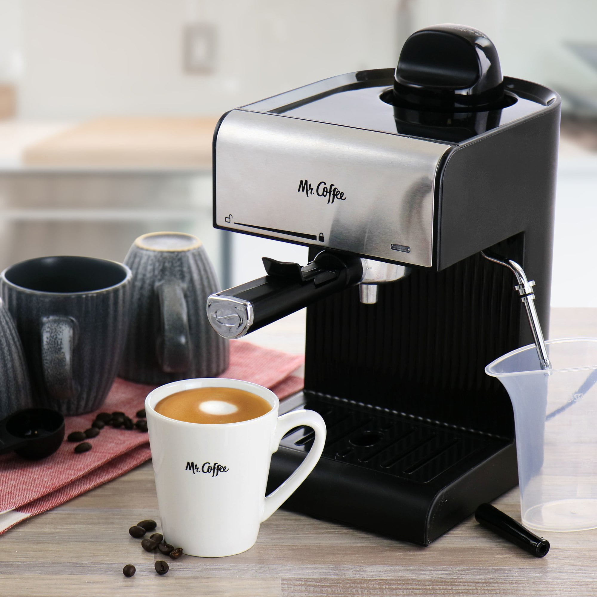 Coffee Espresso, Cappuccino and Latte Maker Brewer, Steamer