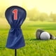 thumbnail image 3 of Cubierta de cabeza de palo de golf de alta calidad con etiquetas Driver Woods Headcovers Cuñas Cubiertas de madera de golf para accesorios de golf Fai azul 1 40x20x3 cm Macarena cubierta de la cabeza del palo de golf, 3 of 8