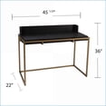 thumbnail image 3 of Desks | Modern Flip-Top Storage Desk | Spacious Tabletop | Black | MDF, 3 of 7