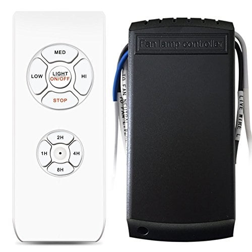 universal ceiling fan remote control and receiver kit with timer for