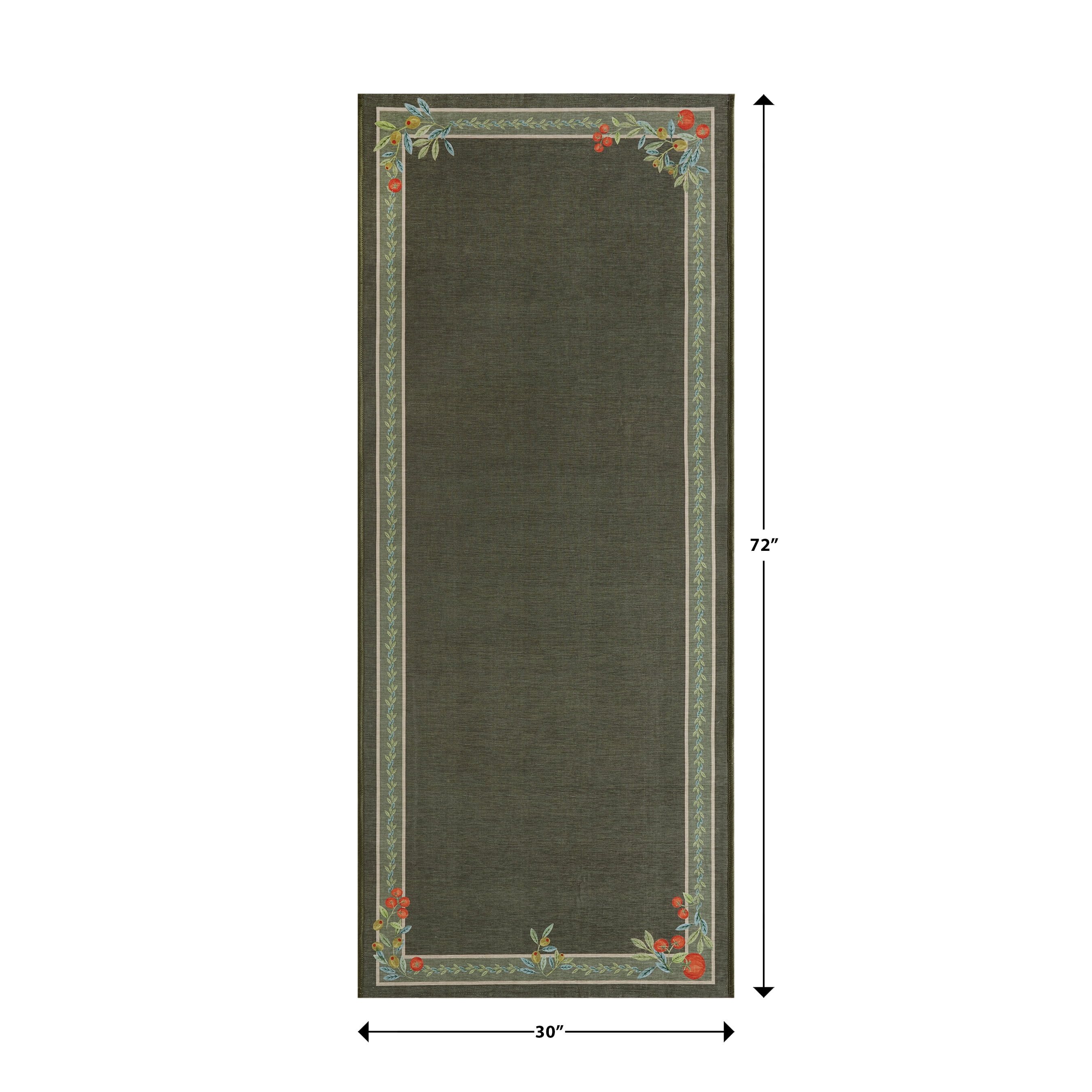Better Homes & Gardens Green Olive & Tomato 30" x 72" Runner Rug