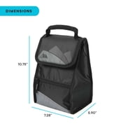 Arctic Zone Hi-Top Power Pack Lunch Pack with Food Container, Black