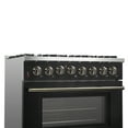 thumbnail image 3 of Forno Galiano 36-inch Dual Fuel Range in Black  Antique Brass Design, 6 Sealed Burners 83,000 BTU, 5.36 cu.ft. True Convection Oven, 3 of 3