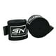 thumbnail image 5 of Muñequeras para boxeo, muñequeras, guantes interiores, muñequeras, correas absorbentes de sudor para gimnasio, levantamiento de pesas, deportes, Negro, 5 of 9