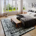 thumbnail image 4 of ASPILLOW Washable Rug 5x7 Soft Accent Rugs Foldable Low Pile Carpet for Dining Family Room Foyer Apartment Den,Black and White, 4 of 9