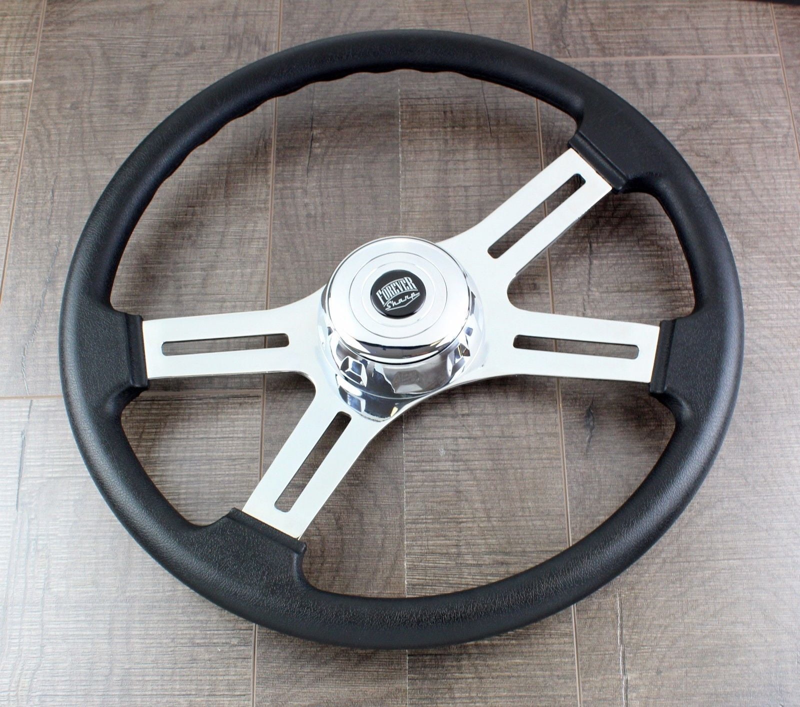 Steering Wheel & Hub Kit 18" Chrome Dual Classic PolyUrethane