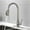 Brushed Nickel, variant on Cfowner Single Handle High Arc Kitchen Faucet, Stainless Steel Sink Faucets with Pull Down Sprayer, 360°Swivel Spout