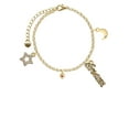 thumbnail image 2 of Delight Jewelry Goldtone Mini January - Maroon Crystal Heart Goldtone Dream Big Charm Bracelet, 7.5+2" Extender, 2 of 4