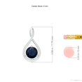 thumbnail image 5 of ANGARA Natural 1 Ct Solitaire Sapphire Infinity Twist Pendant in 925 Sterling Silver for Women (Size-6mm) | September Birthstone, Anniversary, Jewelry Gift for Women | Natural Blue Sapphire Necklace, 5 of 10