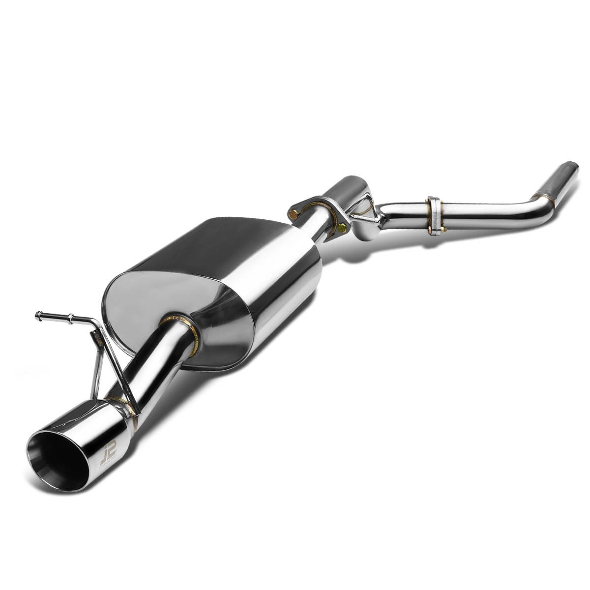 J2 Engineering J2-CBE-OS-062 J2 Engineering 3.5" Rolled Muffler Tip Exhaust Catback System For 2006 to 2010 Volkswagen New Beetle 2.5 07 08 09