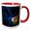 Red/White, variant on 3drose, Bubbling Water of a Forest Brook. Small Waterfall Digital Painting, 15oz Two-tone Red Mug
