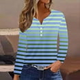 thumbnail image 2 of LYXSSBYX Button Down Shirts for Women Women's Fashion Casual Printings Button Long Sleeve V-Neck Top Blouse, 2 of 5