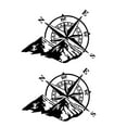 thumbnail image 3 of Pegatina Universal para Coche Macarena Brújula con Montaña 2 uds Negro, 3 of 8