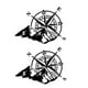 thumbnail image 4 of 2 X 2 Piezas De Calcomanías Para Coche Con Brújula Y Calcomanías De Montaña Para Capó De Furgoneta, Carrocería, SUV, Color Negro, 4 of 8