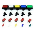 thumbnail image 2 of Arcade Square Rectangle Buttons LED Push Illumilated with Microswitch, 2 of 3