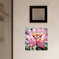 thumbnail image 3 of 10 Inch Wall Clock Battery Operated Silent Clock Decorative for Office, Kitchen, Outdoor, Living Room，Oil Painting Red Flowers Elegant Design, 3 of 4