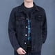 thumbnail image 3 of Abrigo vaquero para hombre, chaqueta vaquera azul con botones de otoño, para hombre, de invierno, de gran tamaño, de diseñador, venta al por mayor, ropa informal para hombre de tela G, 3 of 5