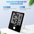 thumbnail image 4 of Tignapoo Dual-Pack Digital Hygrometer CJ-6621: Wall-Mounted Room Thermometer with ℃/℉ Switch, Humidity Monitor for Baby Rooms, Battery Not Included, 4 of 7