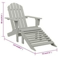 thumbnail image 4 of vidaXL Garden Chair with Ottoman Wood Grey, 4 of 5